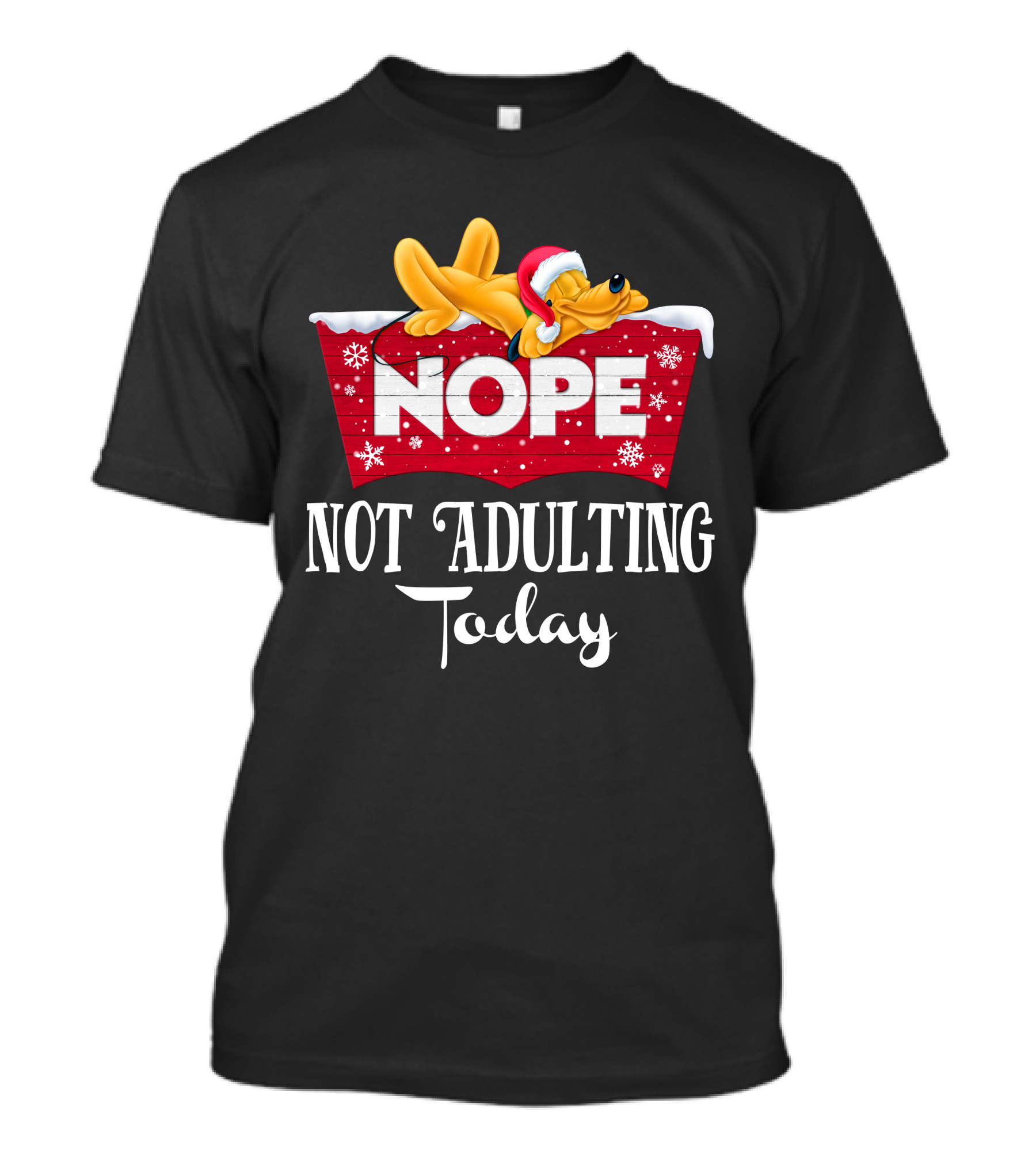 Pluto Nope Not Adulting Today T-Shirt