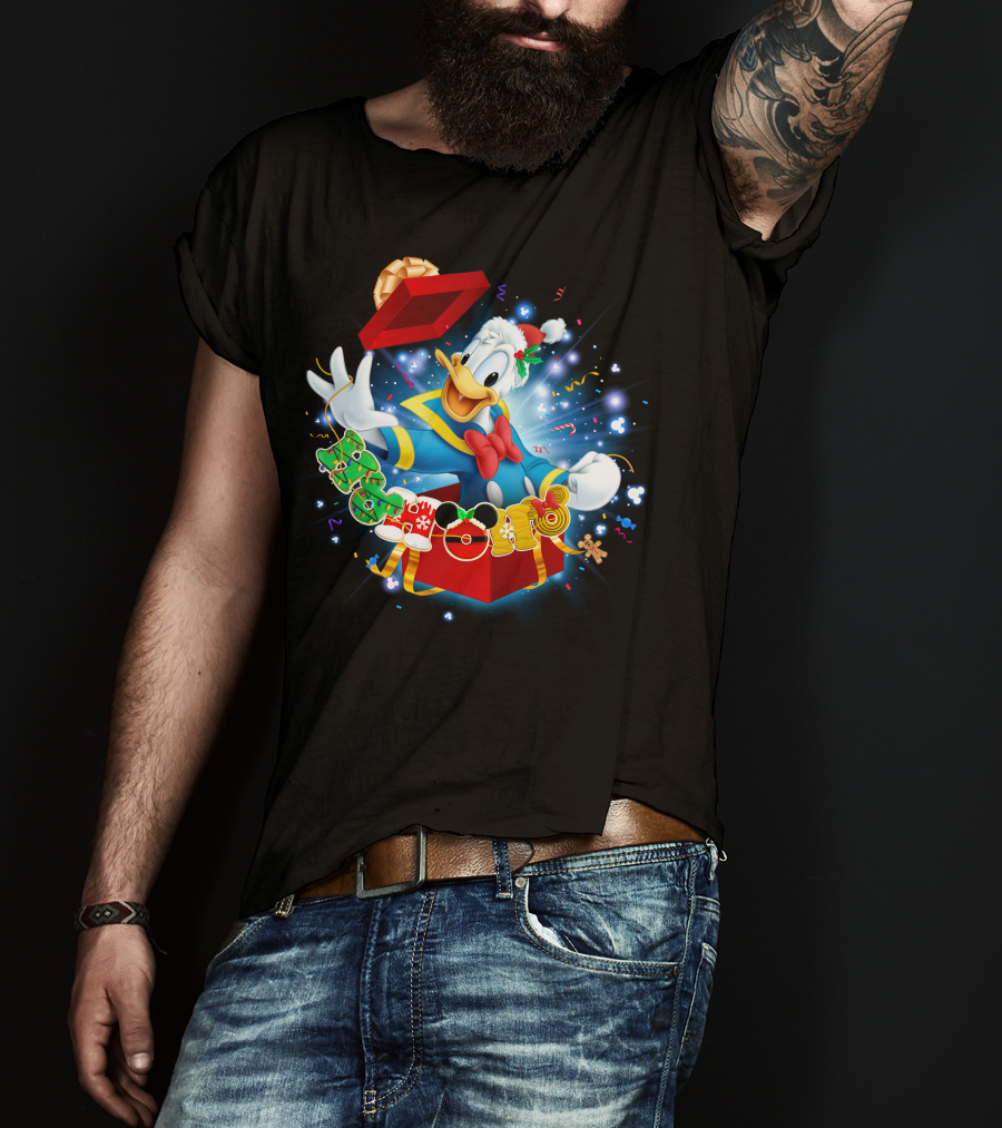 Donald Duck Christmas Magic Holiday Surprise T-Shirt