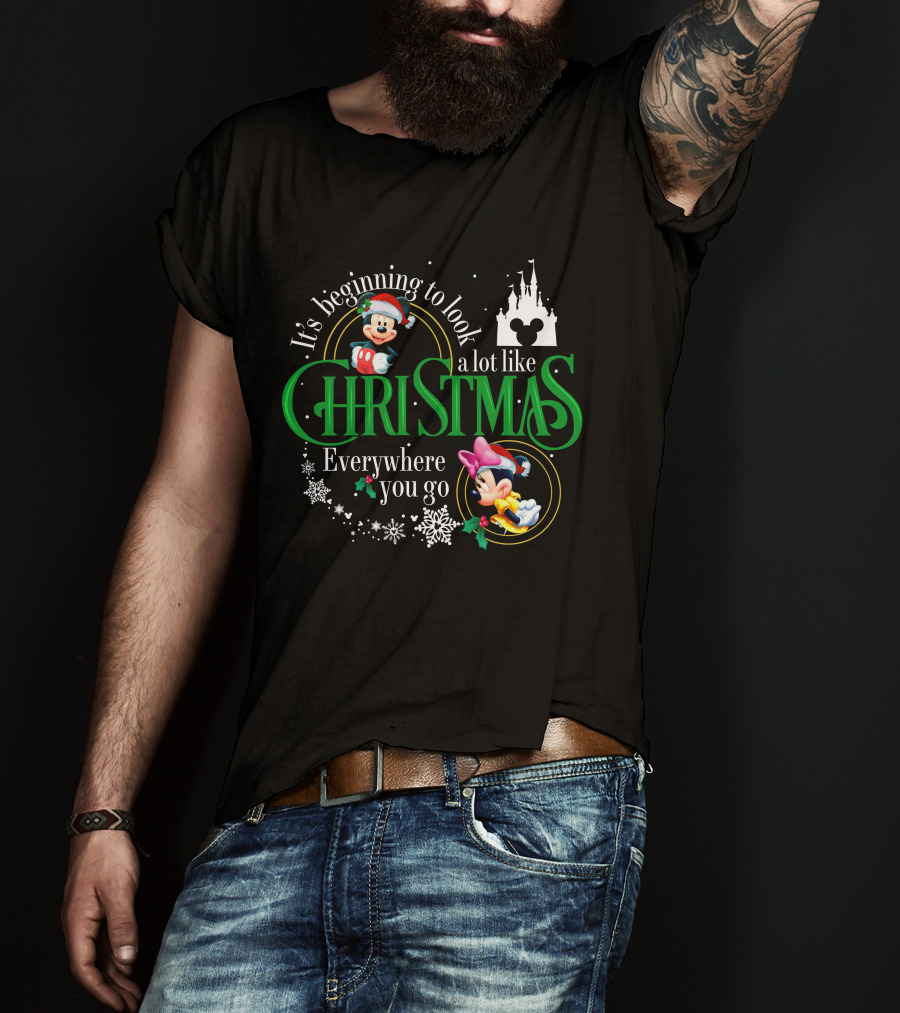 It's Beginning To Look A Lot Like Christmas Mickey Minnie Everywhere You Go T-Shirt