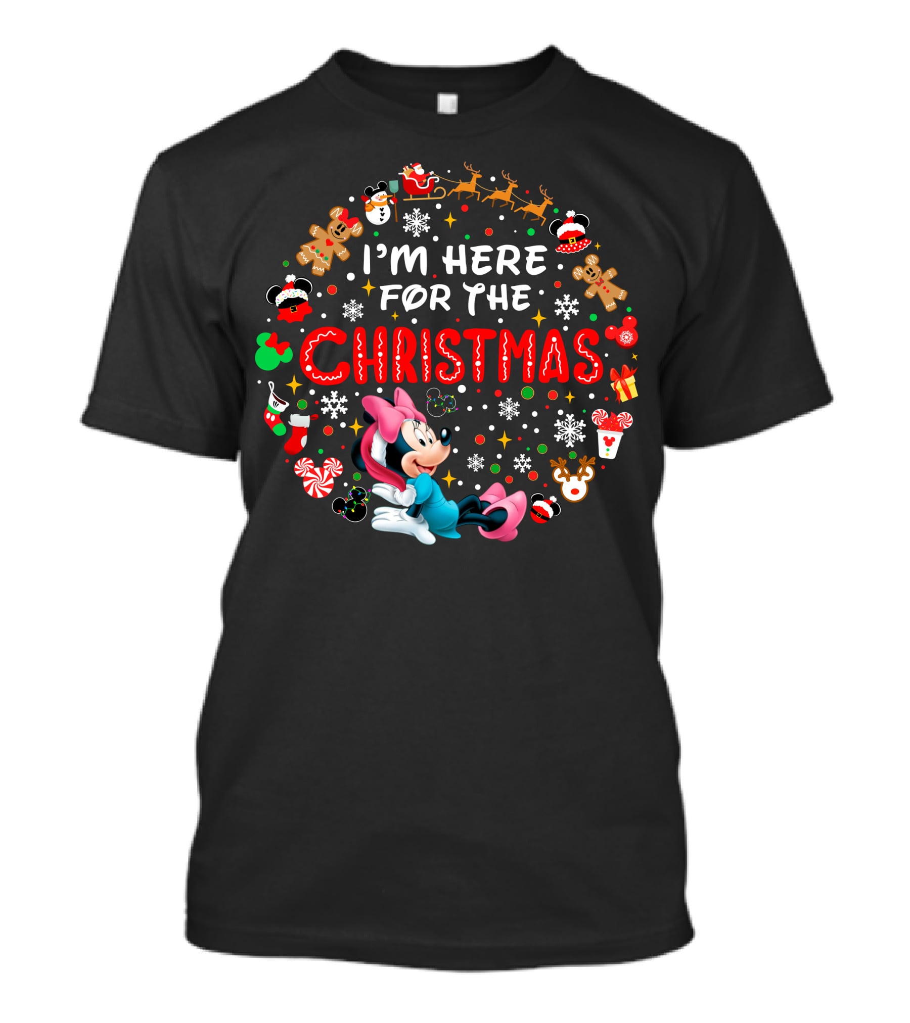 I'm Here For The Christmas Minnie Mouse Holiday Celebration T-Shirt