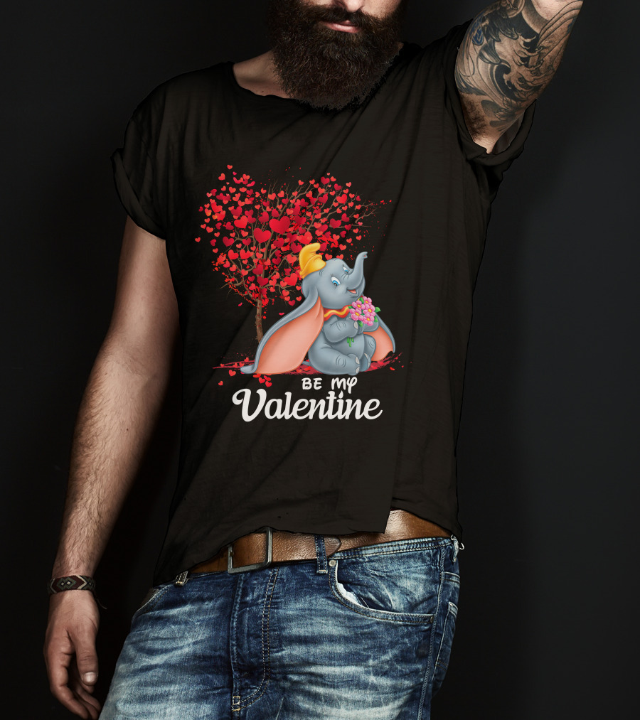 Dumbo Be My Valentine Red Heart Tree Bouquet T-Shirt
