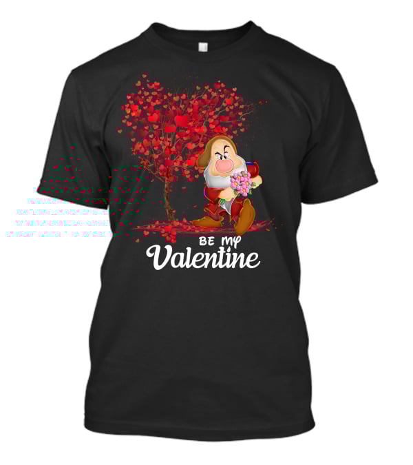 Grumpy Holding Flowers Be My Valentine With Heart Tree T-Shirt