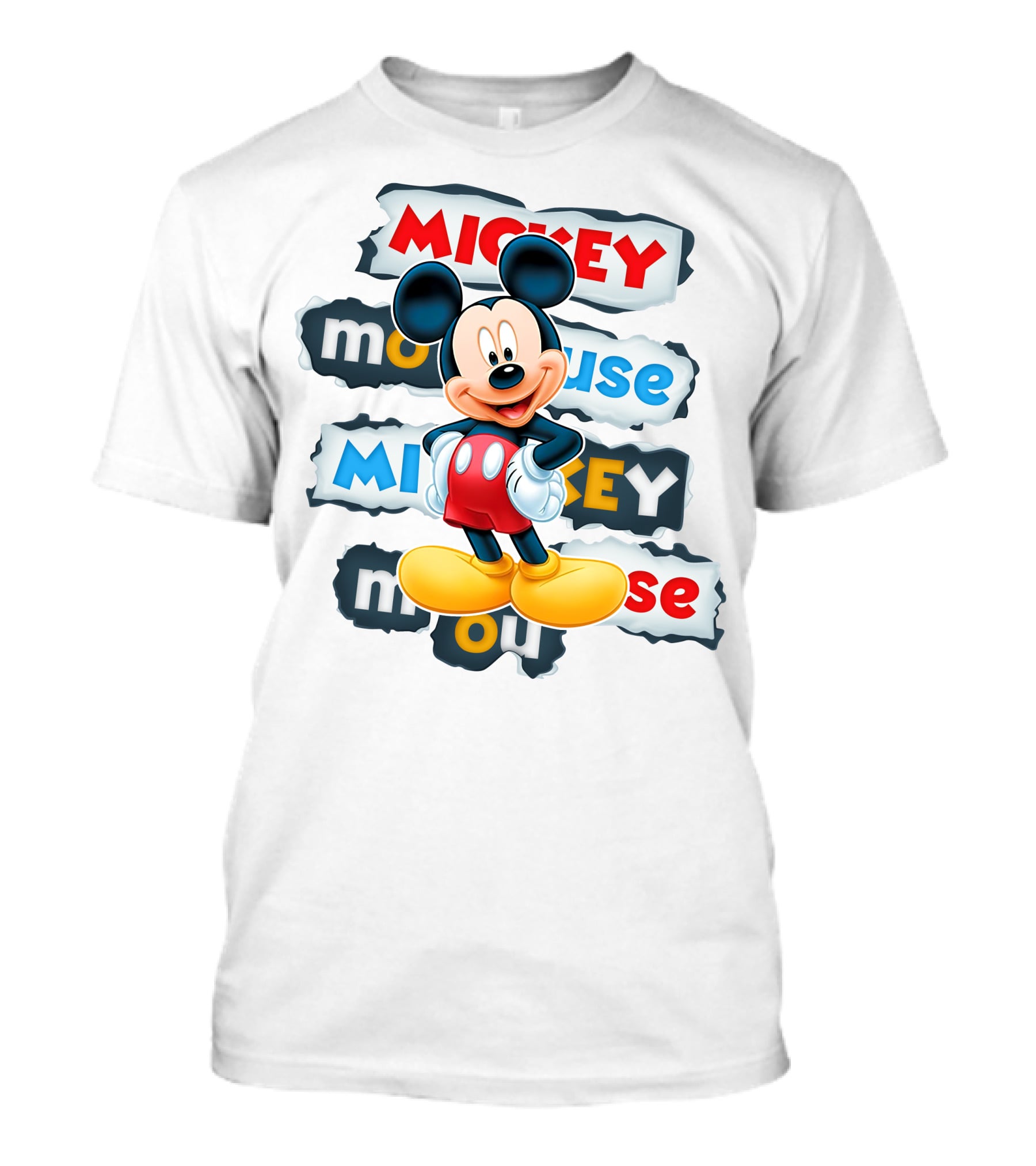 Mickey Mouse Classic Cartoon Character Artwork T-Shirt
