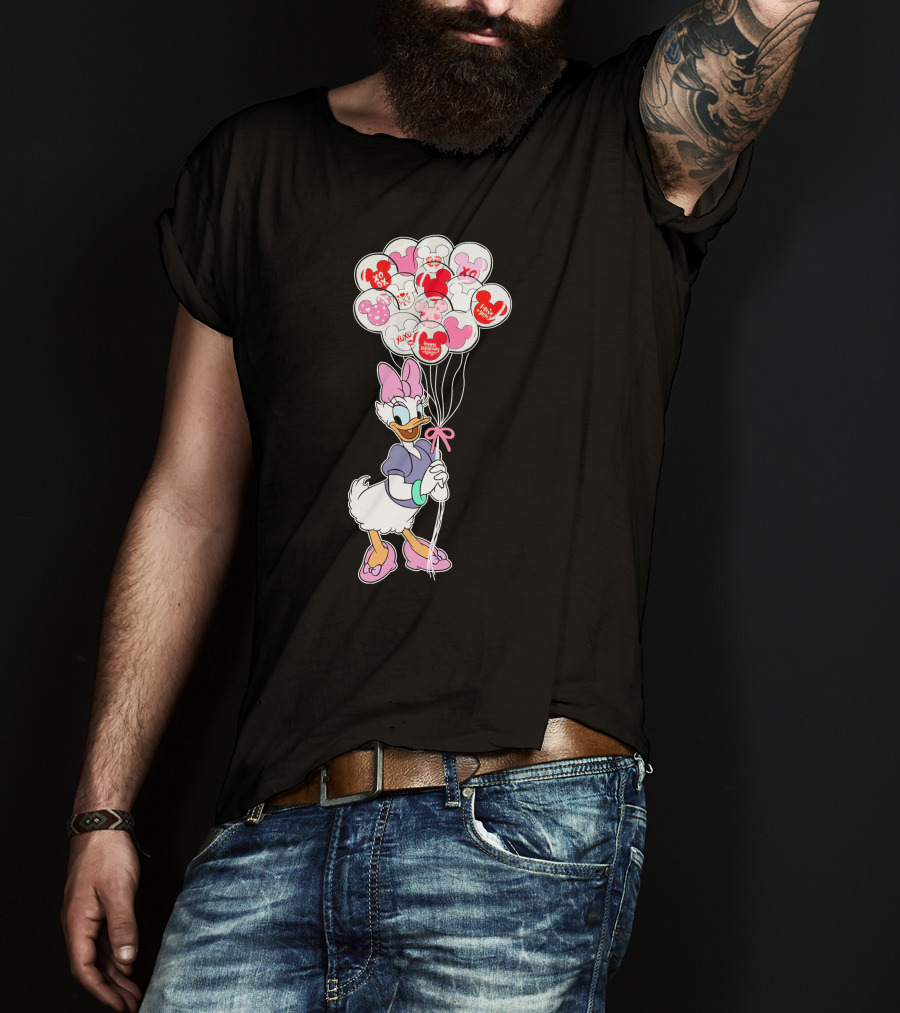 Daisy Duck Balloons Xo Love Minnie Mouse Icons T-Shirt