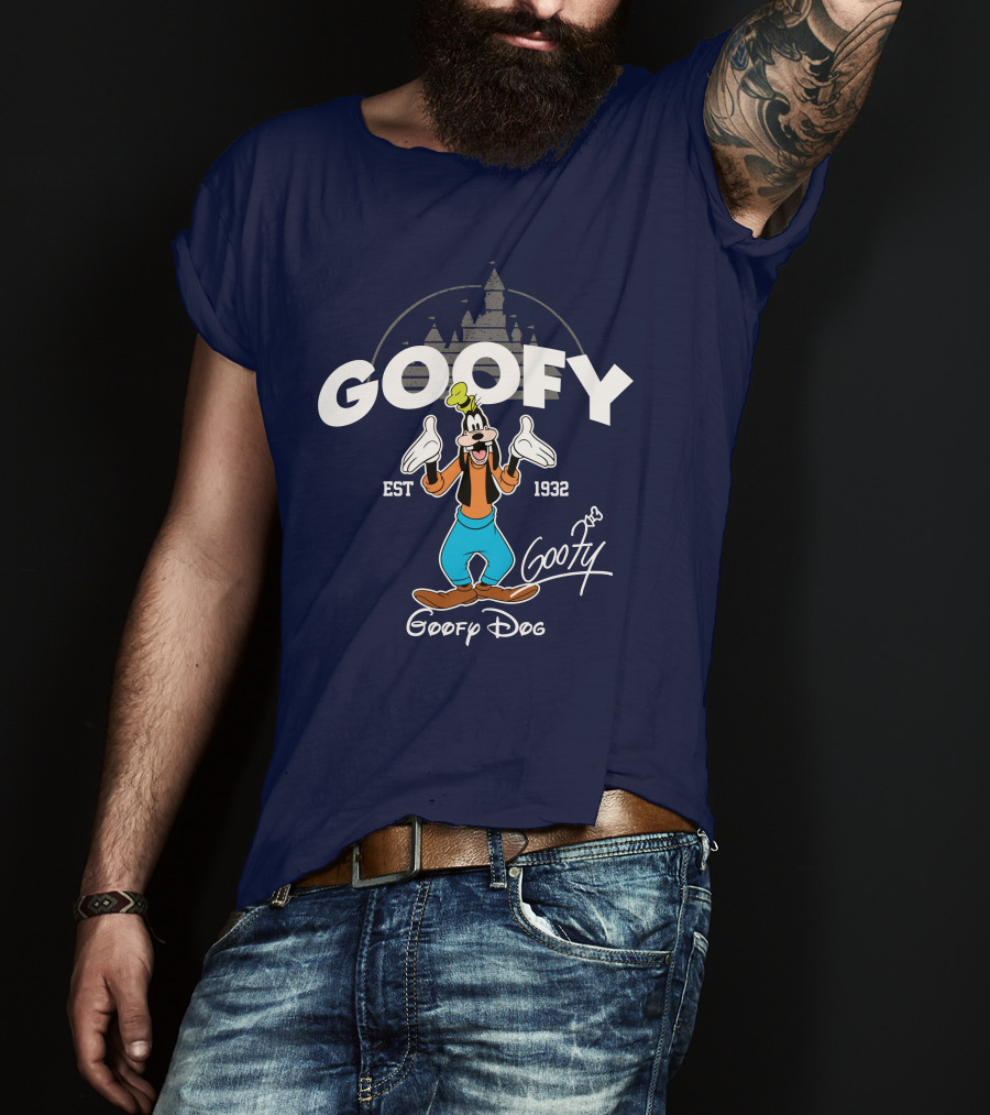Goofy Est 1932 Goofy Dog Castle T-Shirt