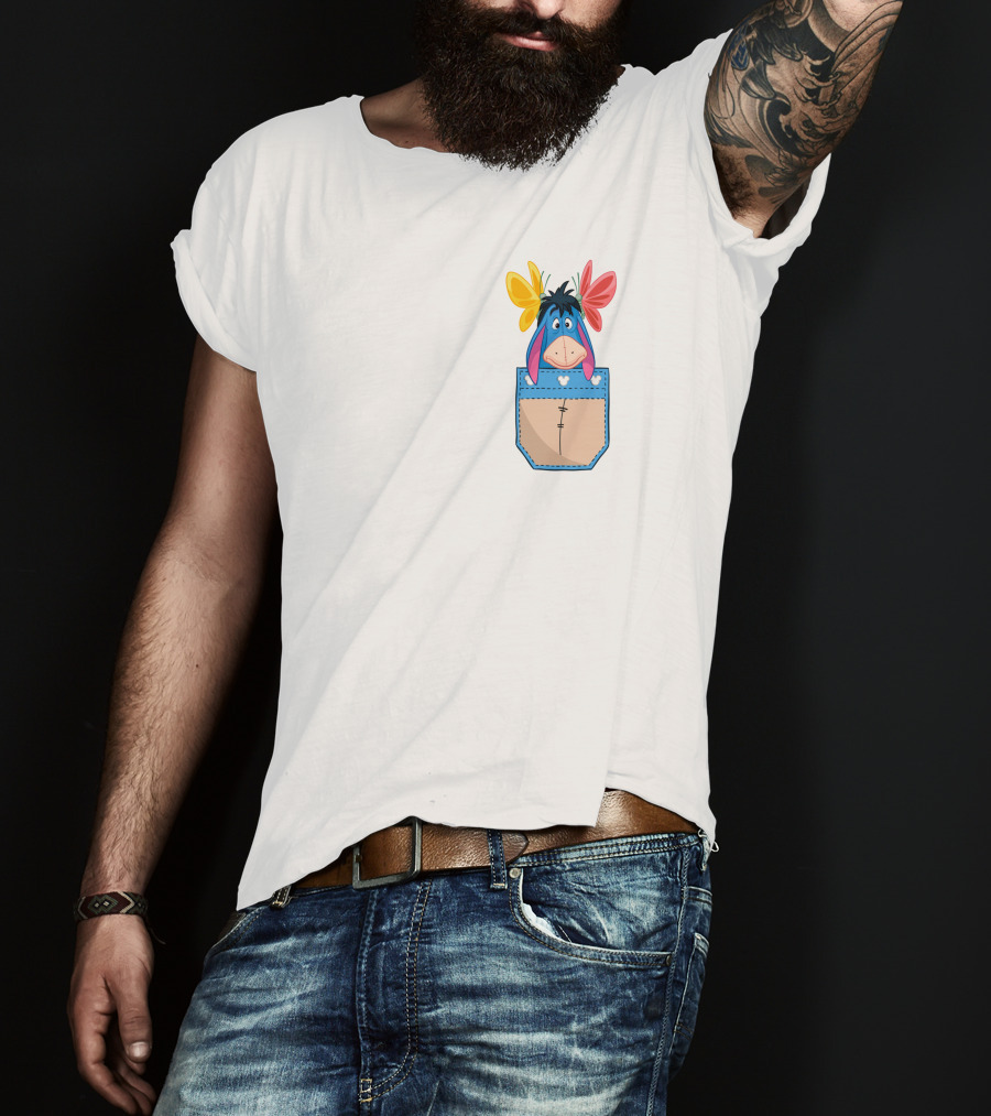 Eeyore In Floral Pocket Patchadorable T-Shirt