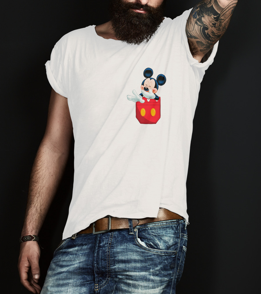 Mickey Mouse Red Pocket T-Shirt