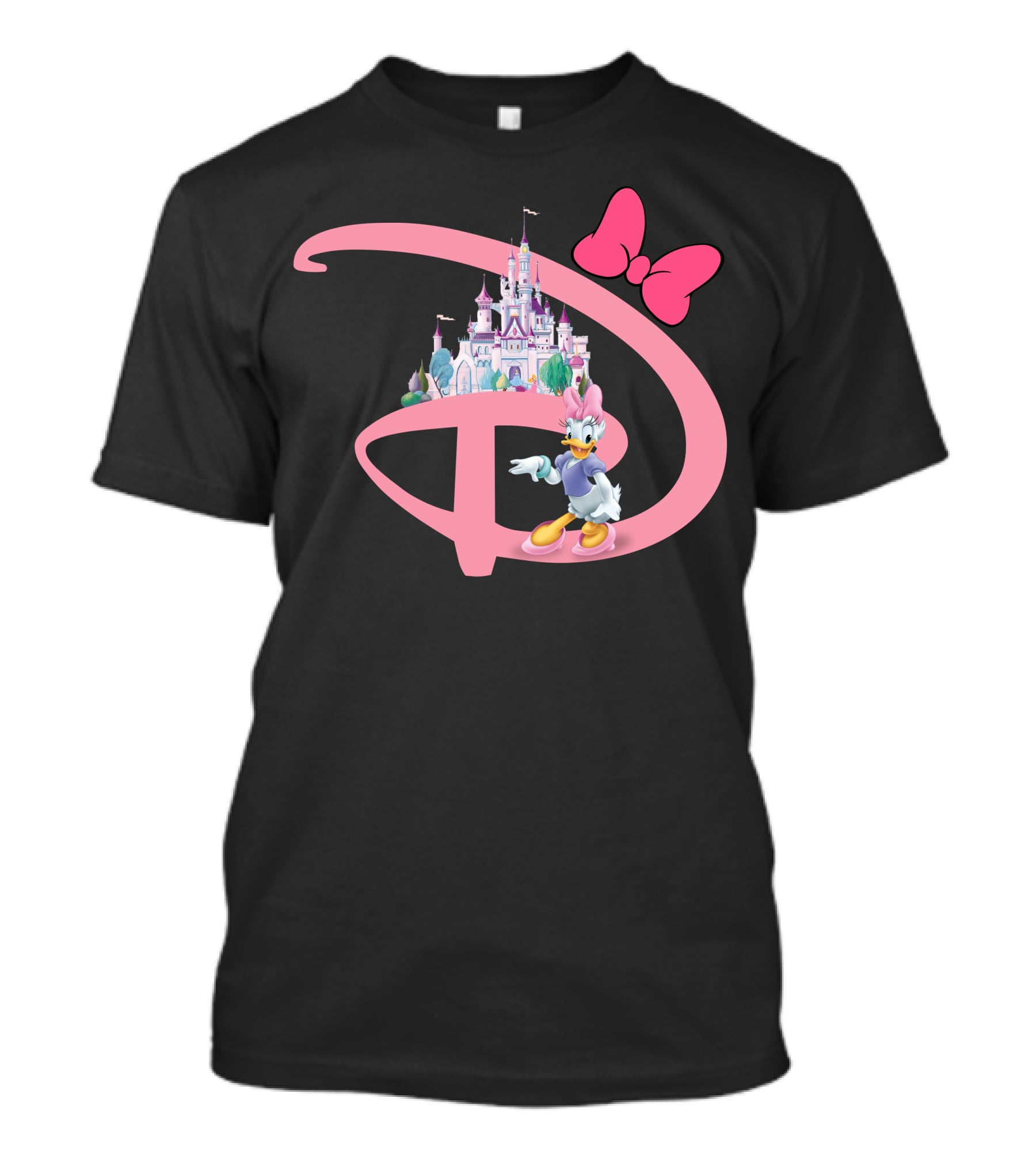 Daisy Duck Pink Disney Castle Bow T-Shirt