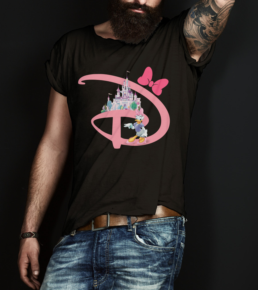 Daisy Duck Pink Disney Castle Bow T-Shirt