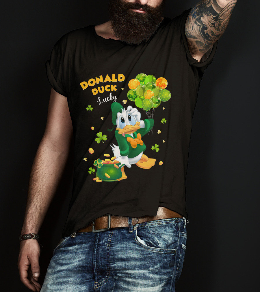 Donald Duck Lucky St. Patrick's Day Balloons T-Shirt
