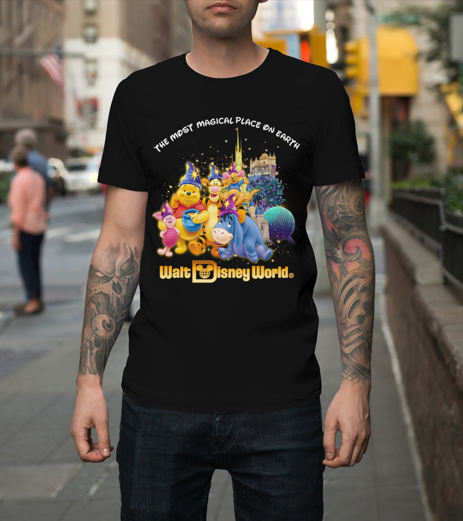 The Most Magical Place On Earth Walt Disney World Winnie The Pooh T-Shirt