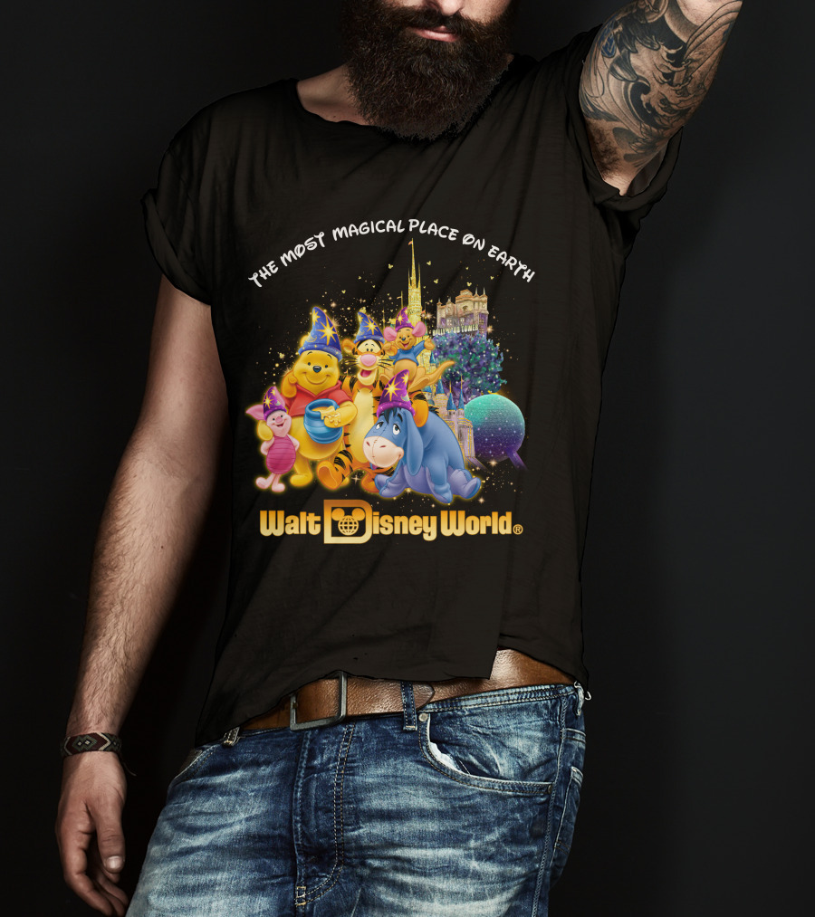 The Most Magical Place On Earth Walt Disney World Winnie The Pooh T-Shirt
