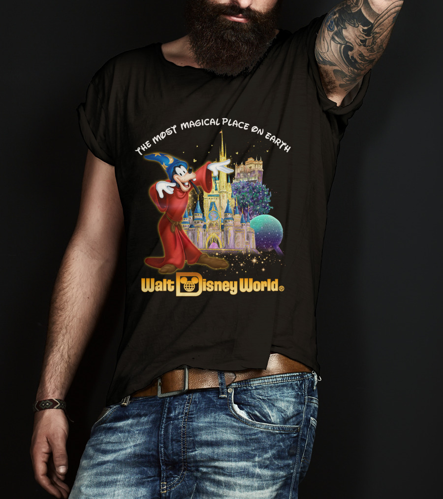 The Most Magical Place On Earth Walt Disney World Goofy Sorcerer's Apprentice T-Shirt