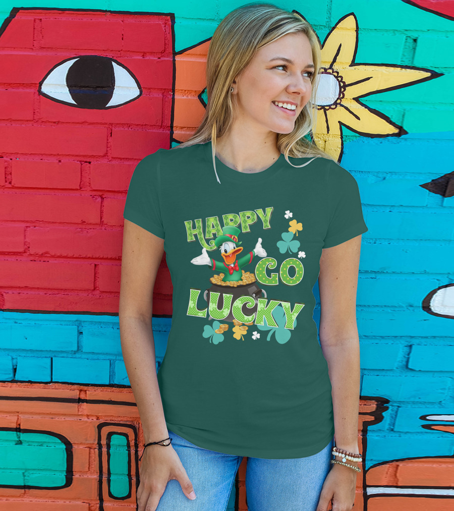 Happy Go Lucky Donald Duck St. Patrick's Day T-Shirt