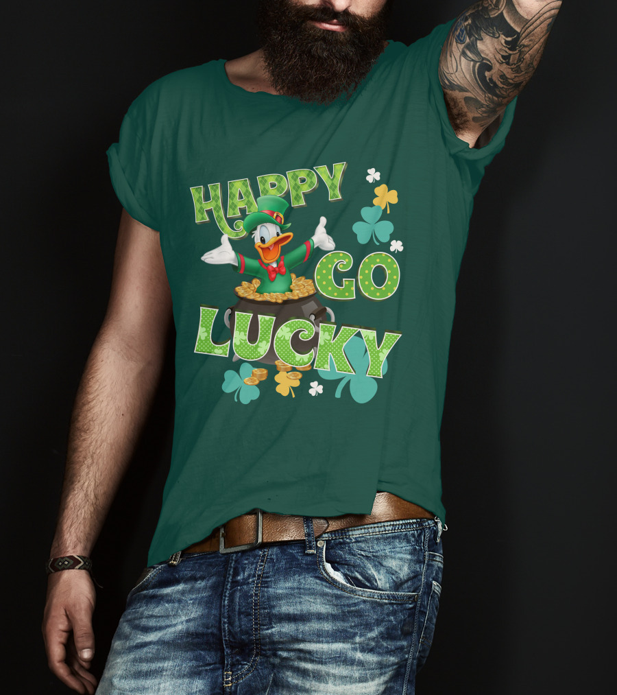 Happy Go Lucky Donald Duck St. Patrick's Day T-Shirt