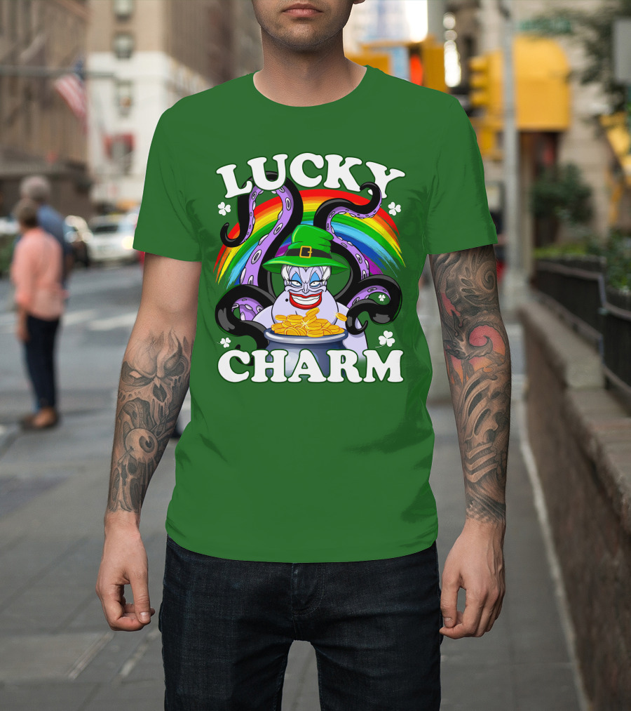 Lucky Charm Ursula Rainbow Coins Shamrocks T-Shirt