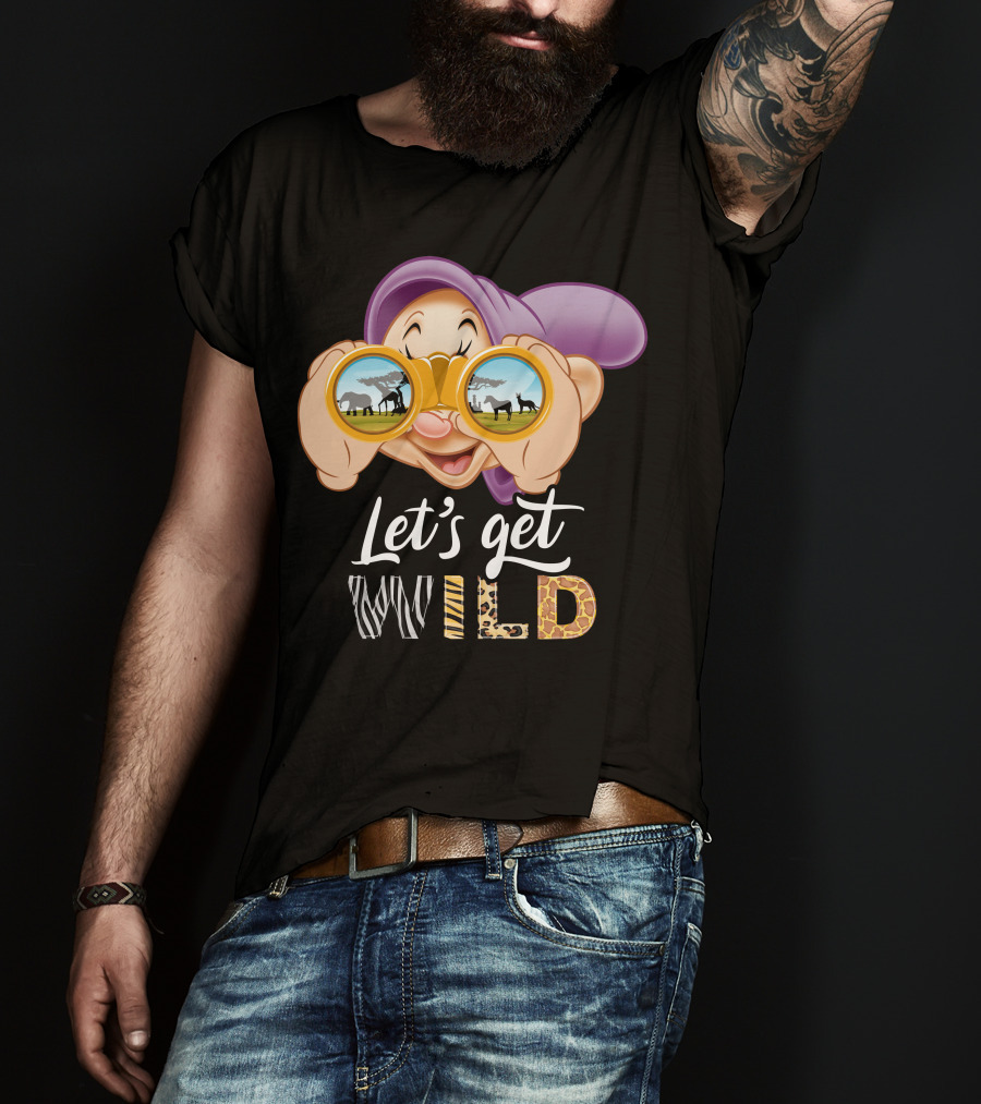 Dopey Let's Get Wild Binoculars Safari Adventure T-Shirt