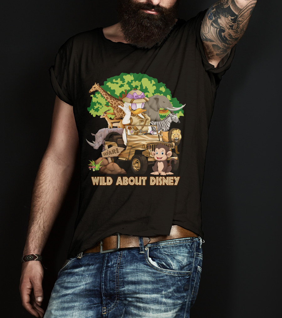 Wild About Disney Safari With Daisy Duck And Jungle Animals T-Shirt