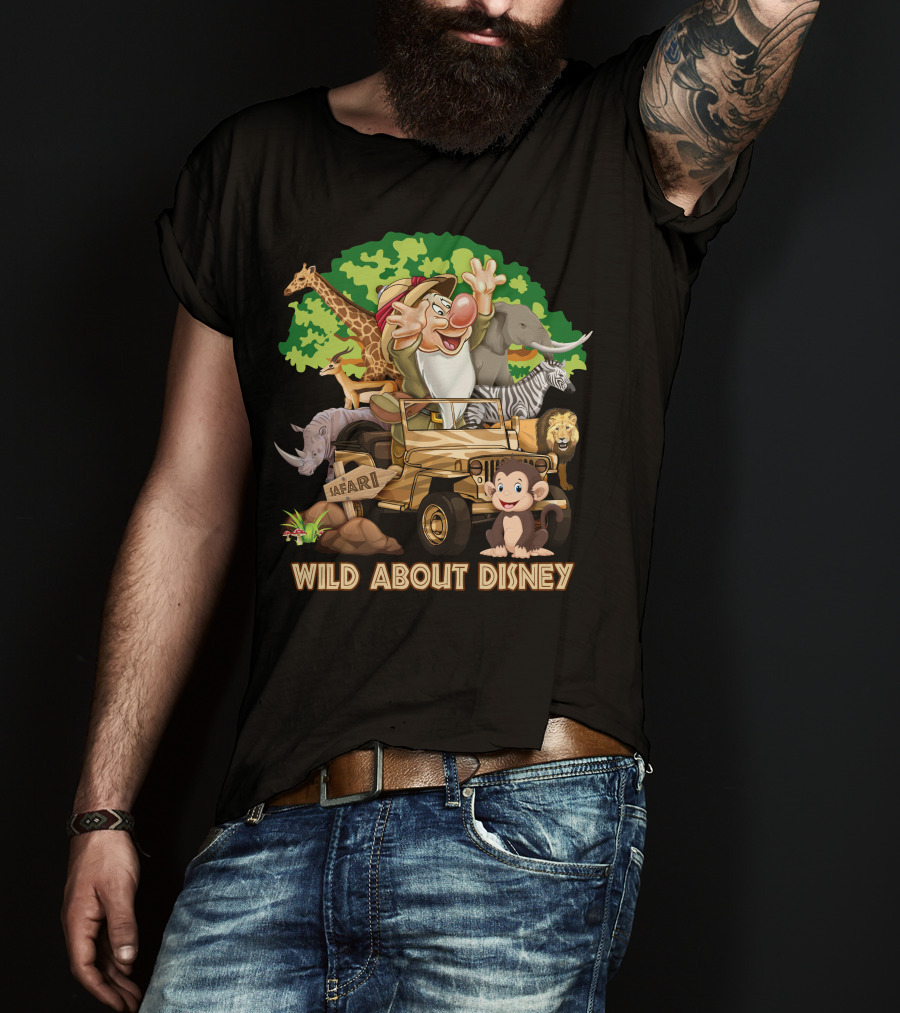Wild About Disney Safari Grumpy Jeep Adventure With Animals T-Shirt