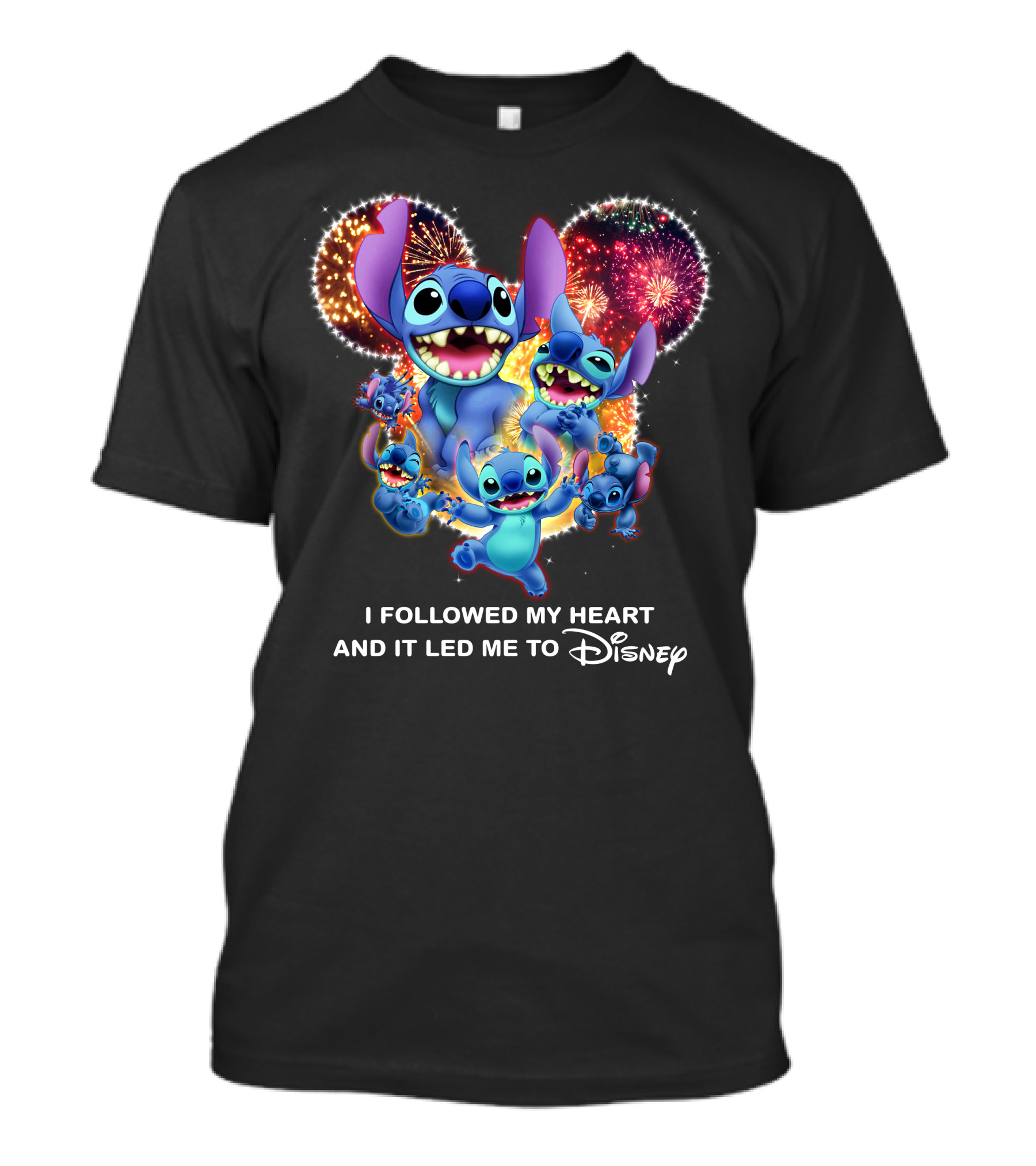 I Followed My Heart And It Led Me To Disney Stitch Fireworks Celebration T-Shirt