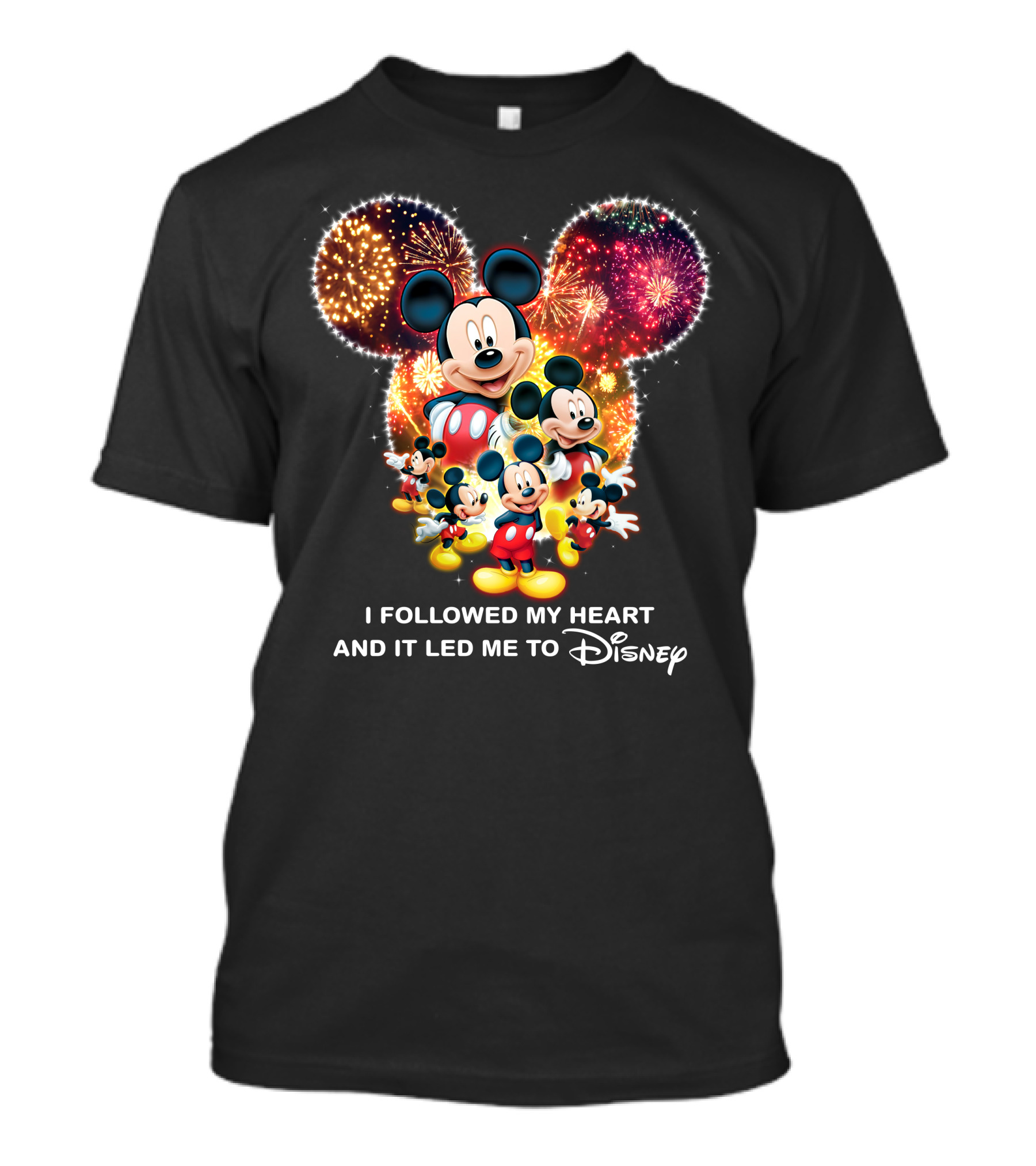 I Followed My Heart And It Led Me To Disney Mickey Mouse Fireworks Celebration T-Shirt