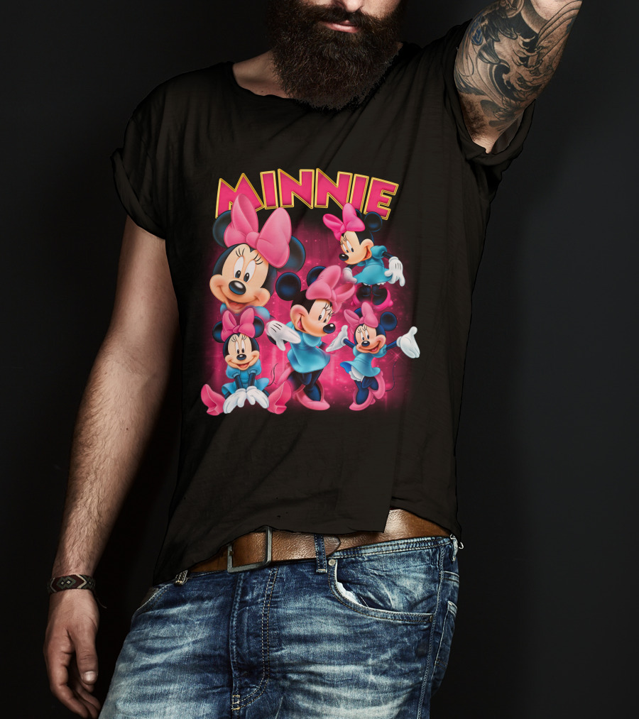 Minnie Mouse Pink And Blue Outfits With Bows T-Shirt