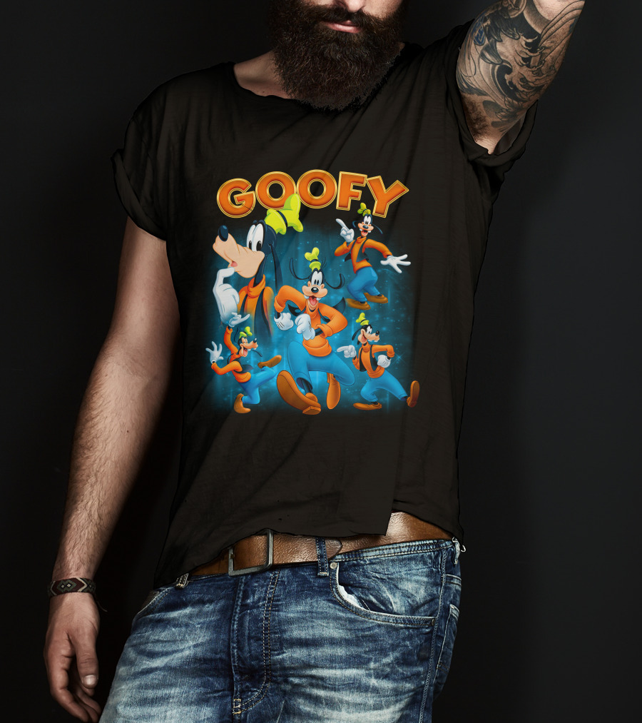 Goofy Classic Character Multiple Poses Dynamic Expressions T-Shirt