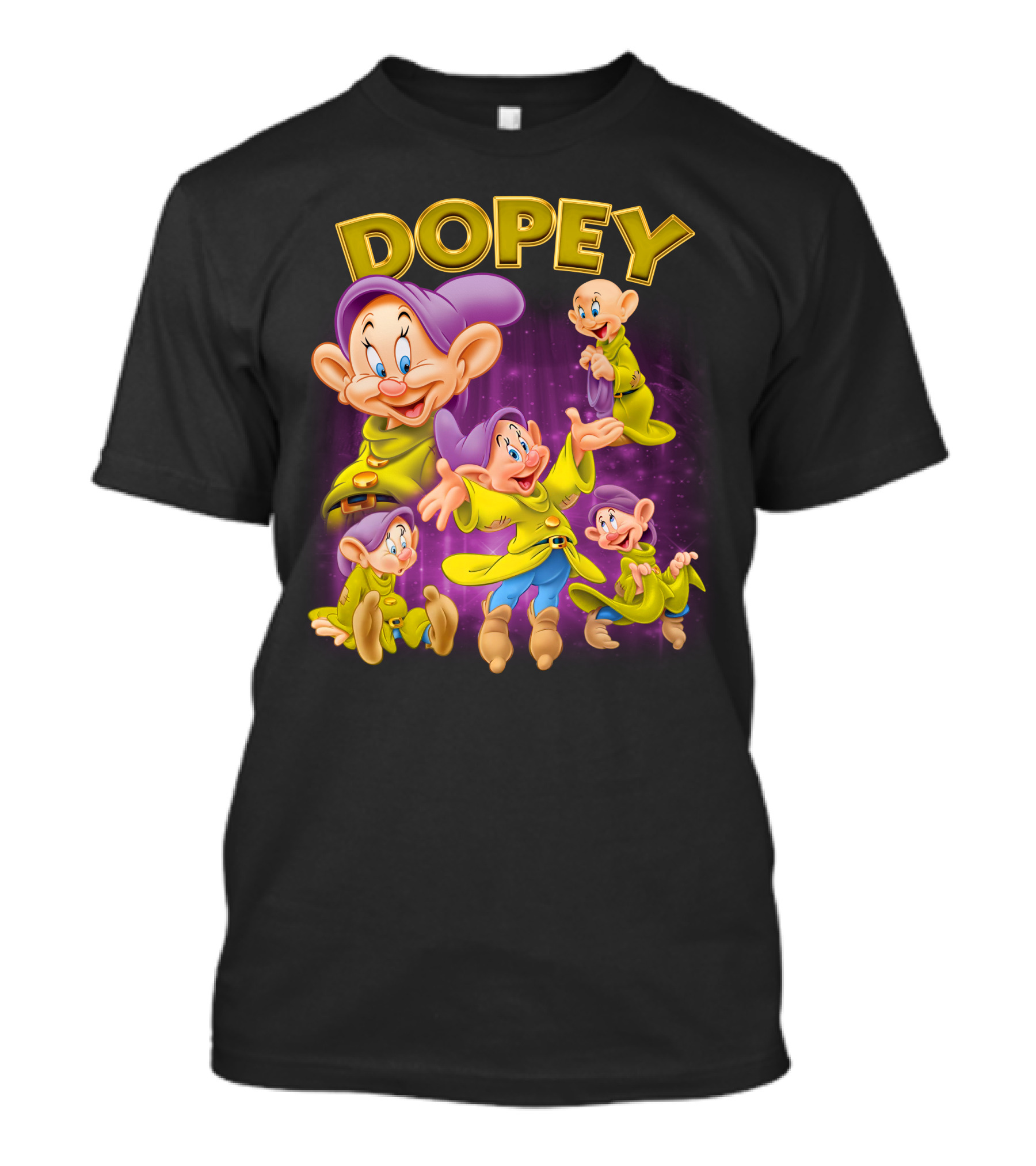 Dopey Disney Snow White Character Multiple Expressions T-Shirt
