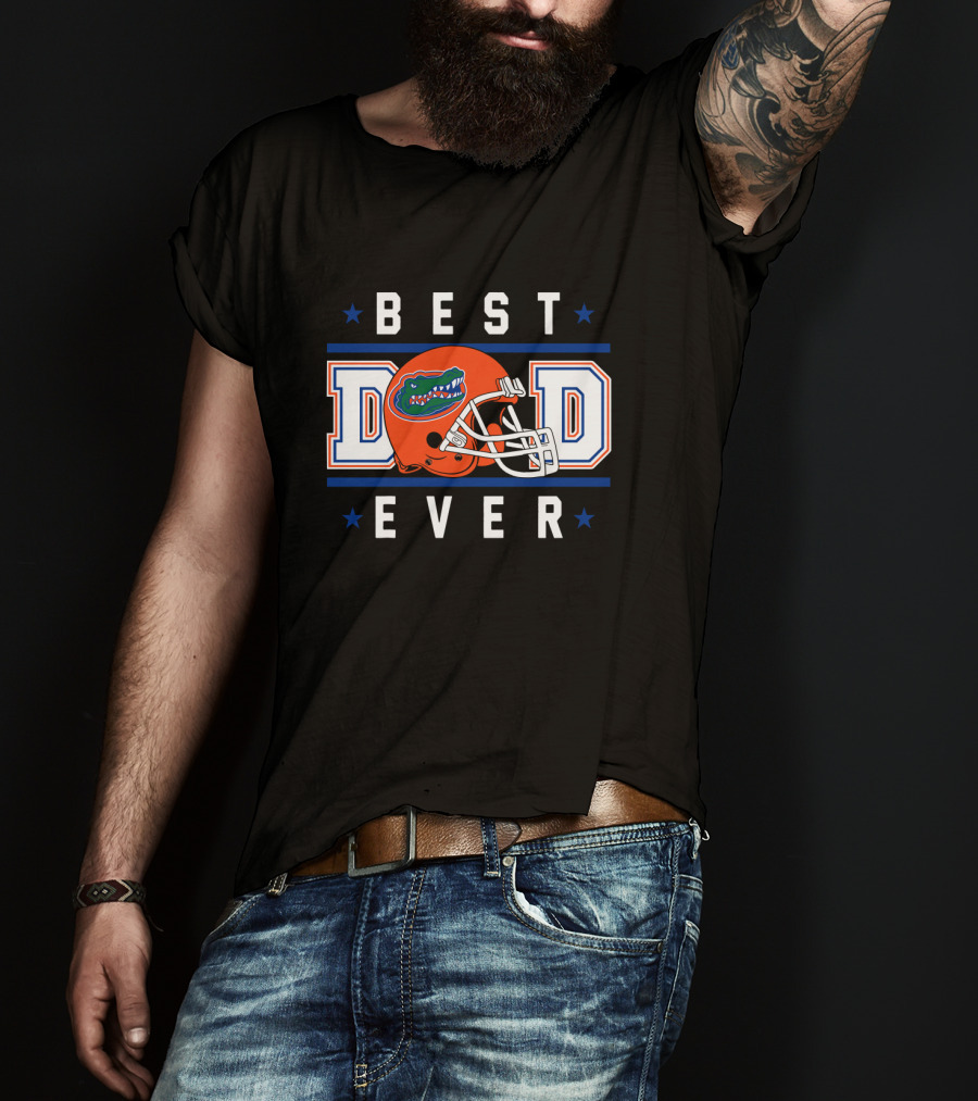 Best Dad Ever Florida Gators Football Helmet T-Shirt