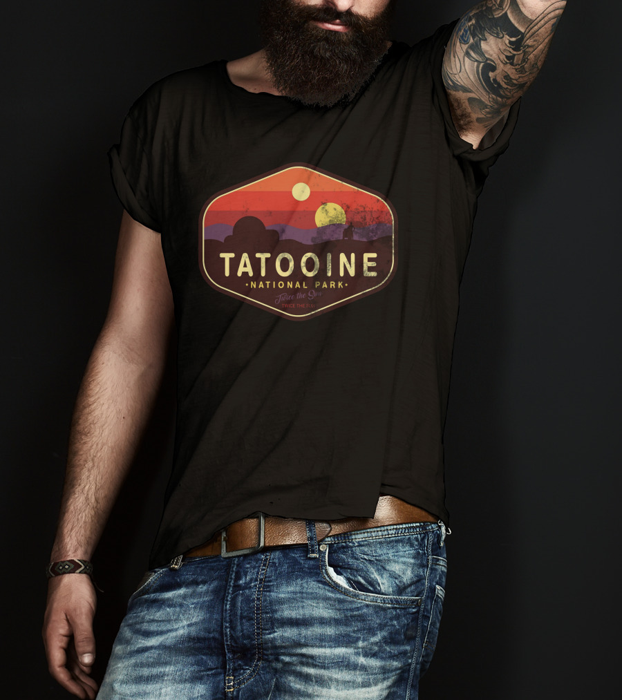 Tatooine National Park Twice The Sun Vintage Star Wars Sunset T-Shirt