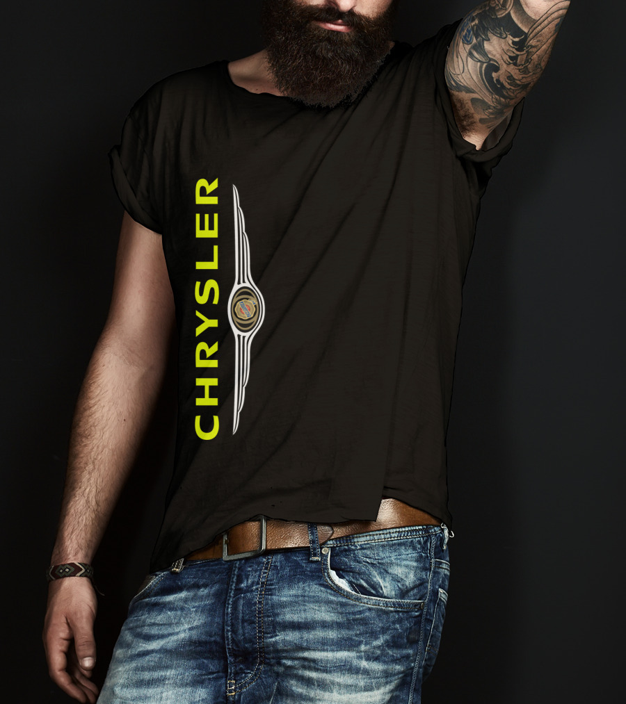 CHRYSLER Vintage Logo Icon Vertical Alignment T-Shirt