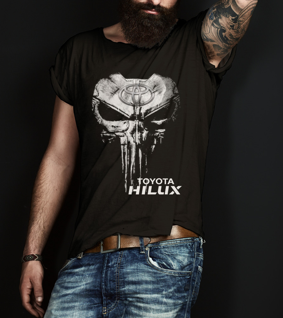 Toyota Hilux Punisher Skull Logo T-Shirt