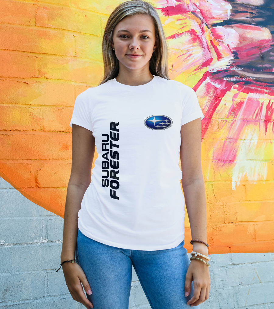 SUBARU FORESTER Logo Oval Badge T-Shirt