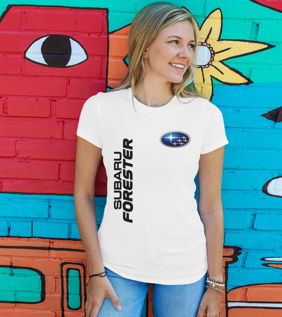 SUBARU FORESTER Logo Oval Badge T-Shirt