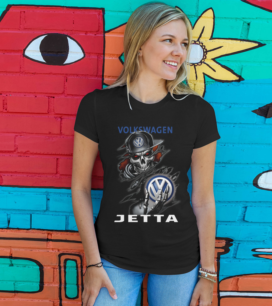 Volkswagen Jetta Skull VW Logo Dark T-Shirt