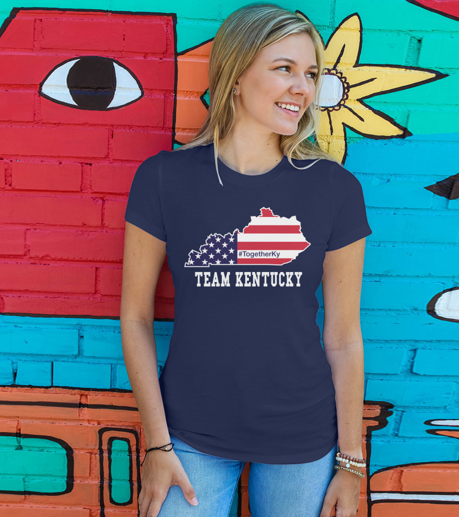 Team Kentucky #TogetherKy USA Map Flag T-Shirt