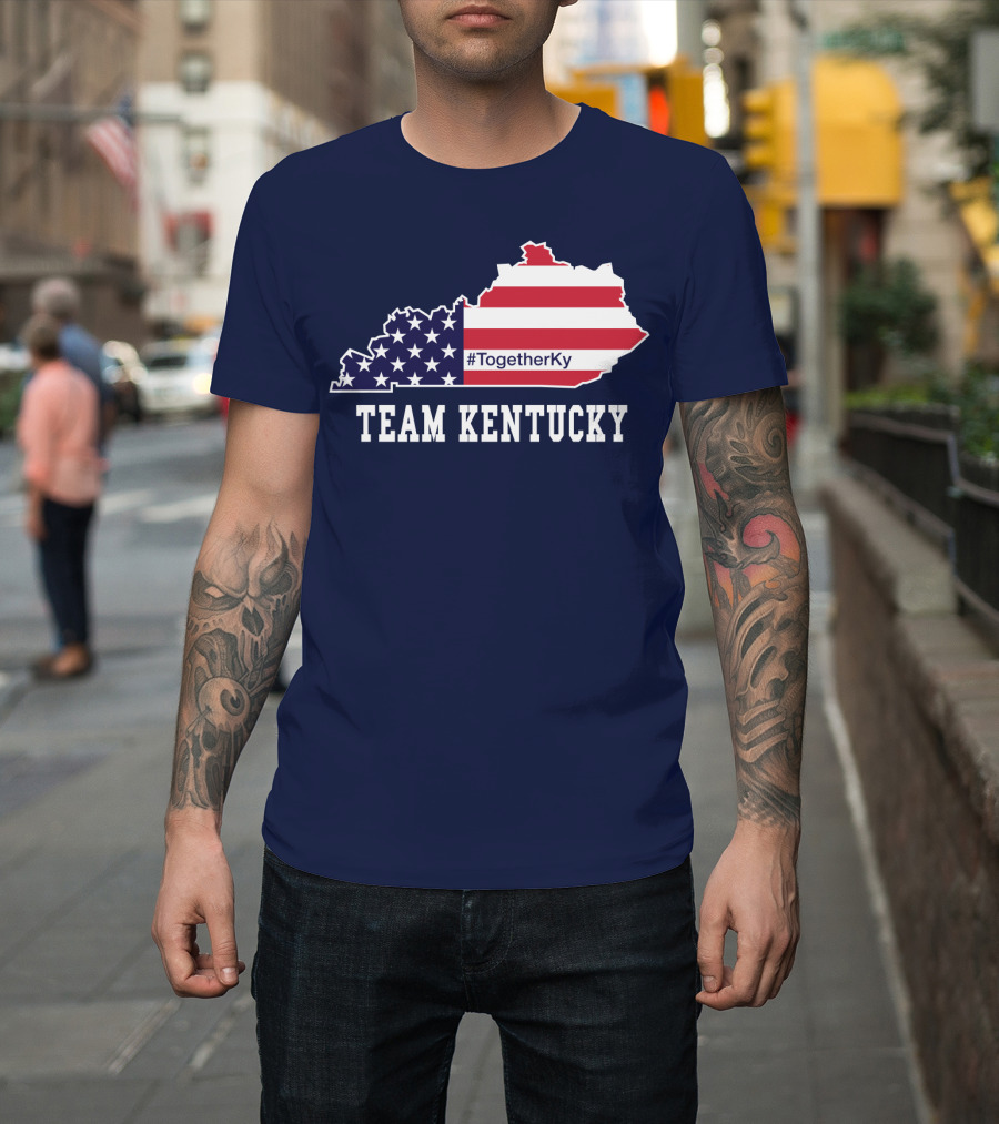 Team Kentucky #TogetherKy USA Map Flag T-Shirt