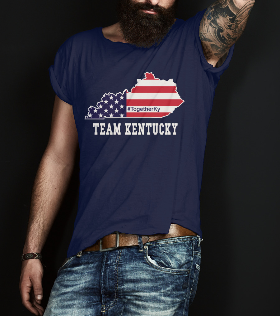 Team Kentucky #TogetherKy USA Map Flag T-Shirt