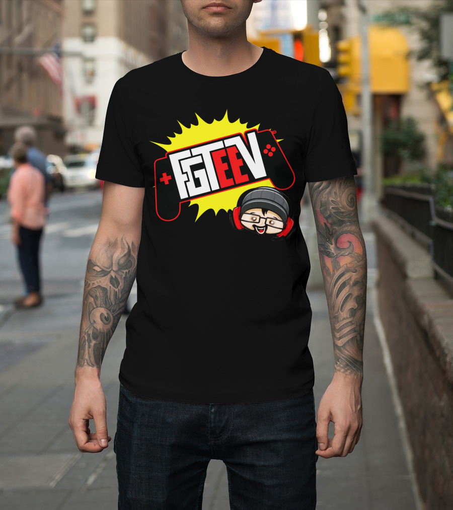 FGTEEV Merch Gaming Controller Logo Black Beanie Headphones T-Shirt