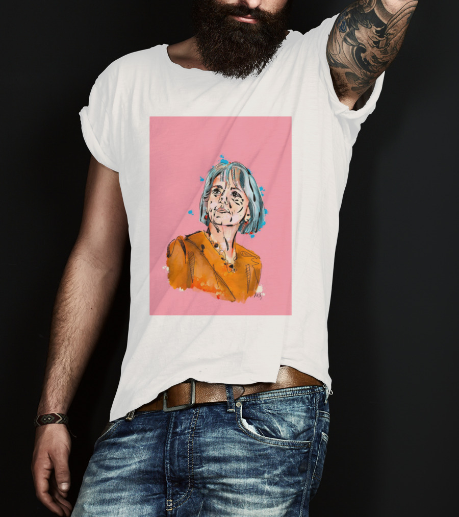 Bonnie Henry Vibrant Portrait On Pink Background T-Shirt