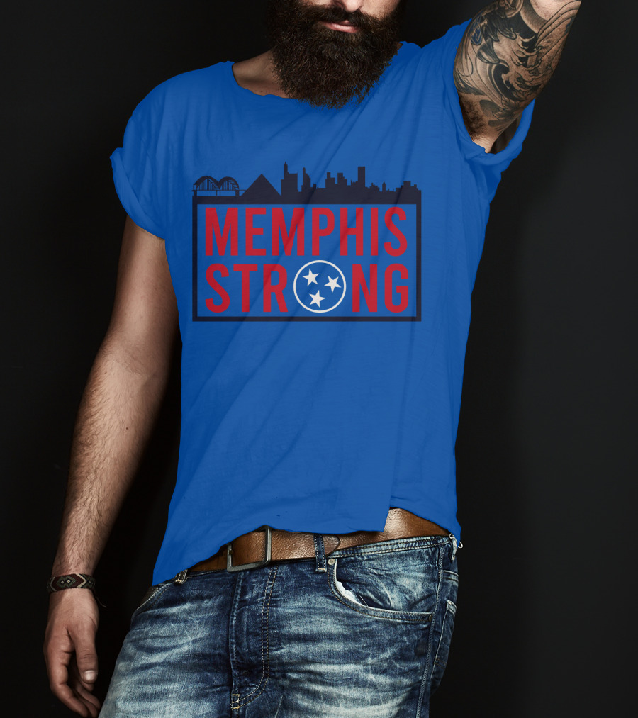 MEMPHIS STRONG Tennessee Skyline Three Stars T-Shirt