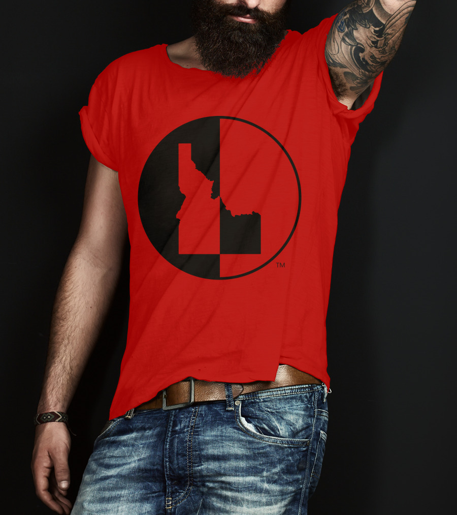 Idaho Allmade Red Black Split T-Shirt