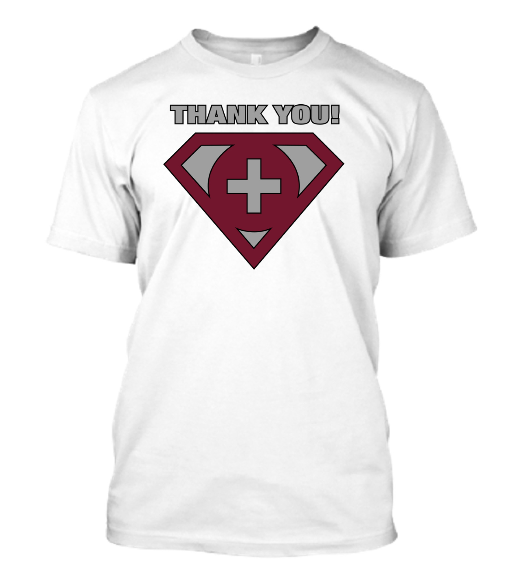 Thank You Superhero Symbol Plus Sign T-Shirt