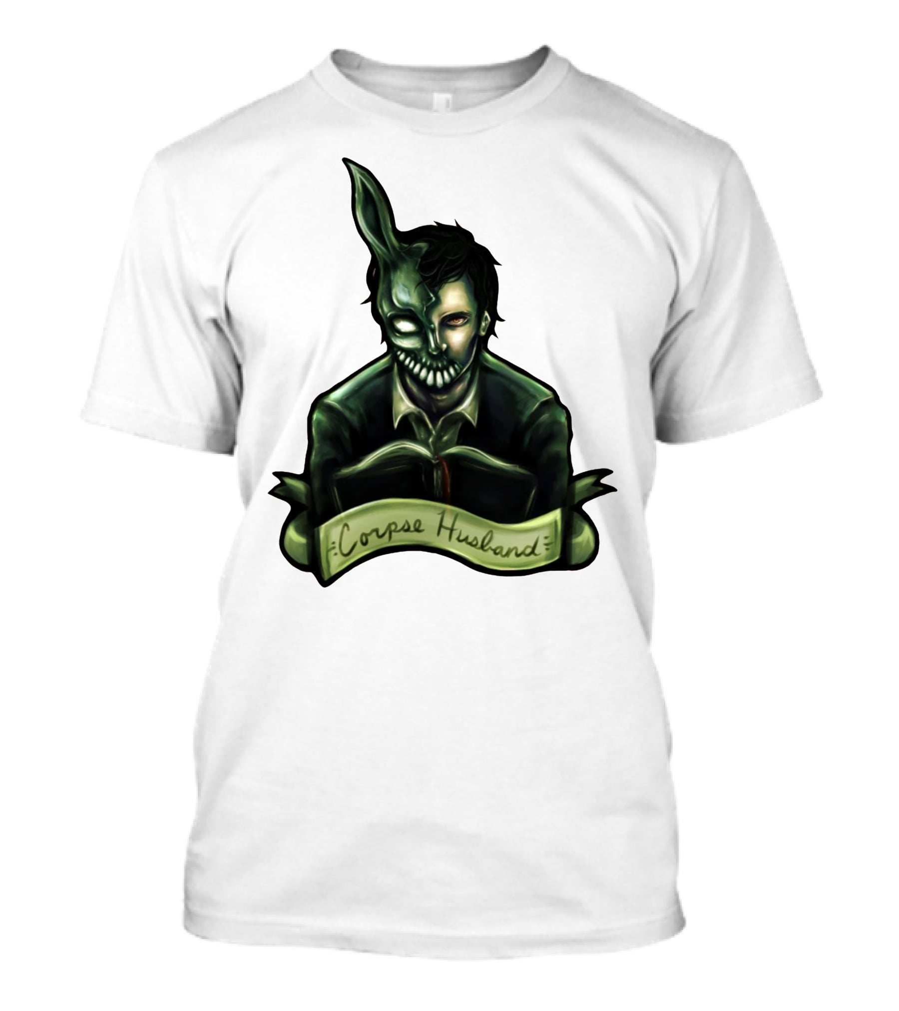 Corpse Husband Half-Mask Grim Monocle Banner T-Shirt