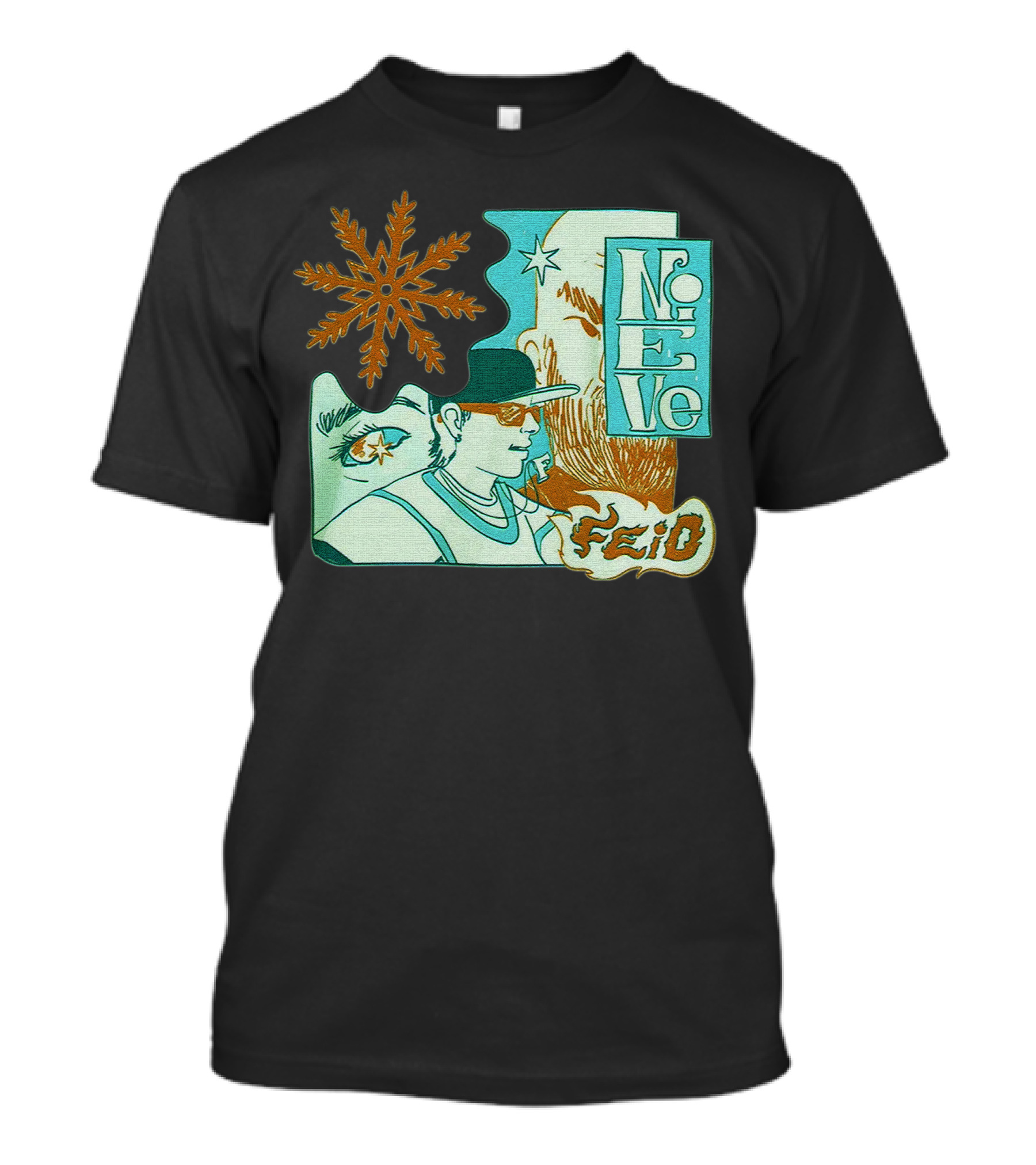 Feid Nieve White Snowflake T-Shirt