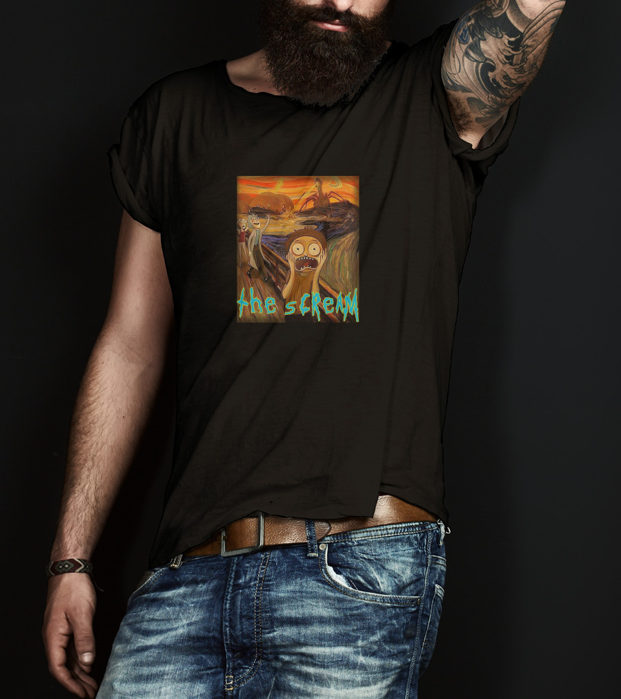 The Scream Rick And Morty Style Mashup T-Shirt