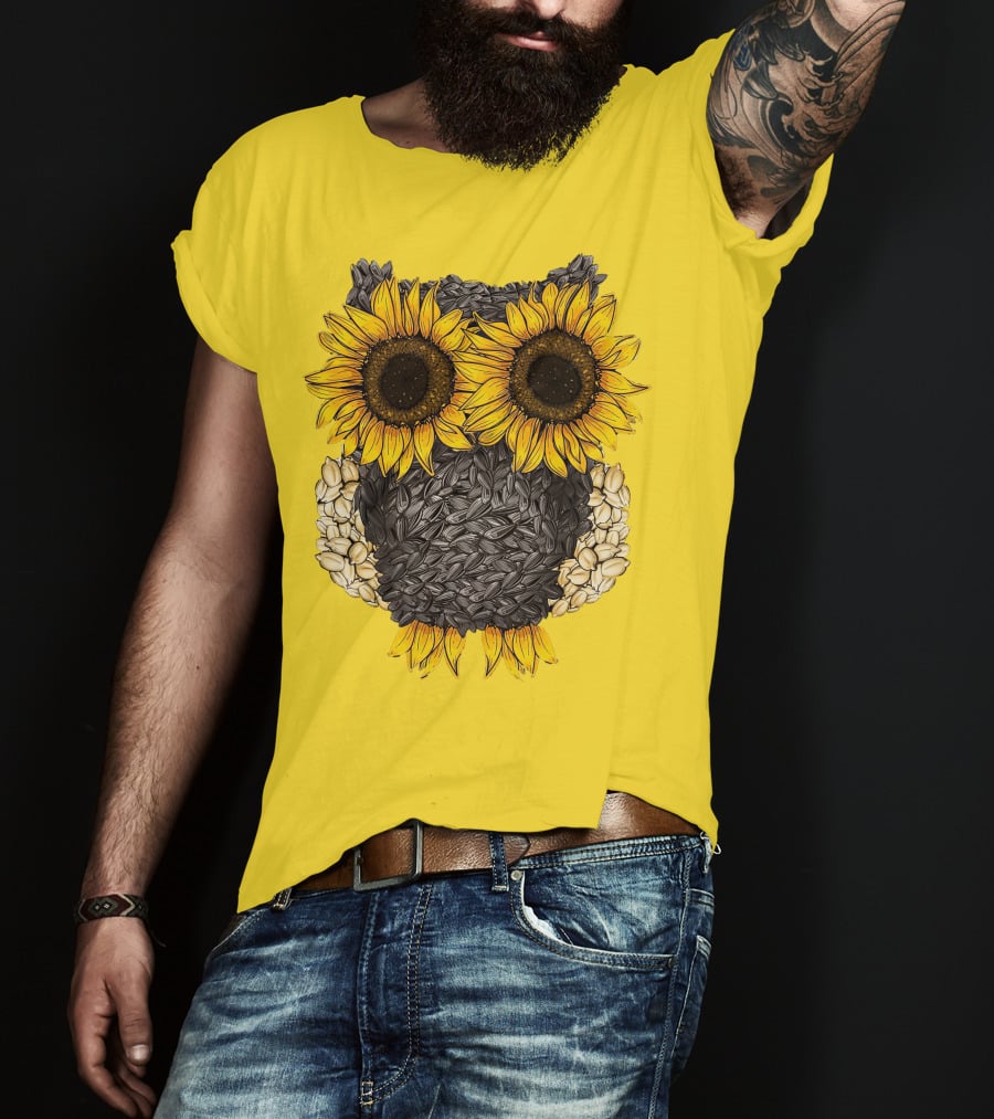 Sunflower Sunflower Owl Owl Sunflower Sunflower T-Shirt
