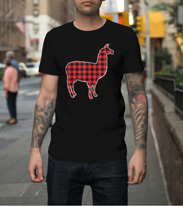 Shirt: Awesome Llama Lumberjack Design Red Plaid T-Shirt Awesome Llama Lumberjack Design Red Plaid T-Shirt