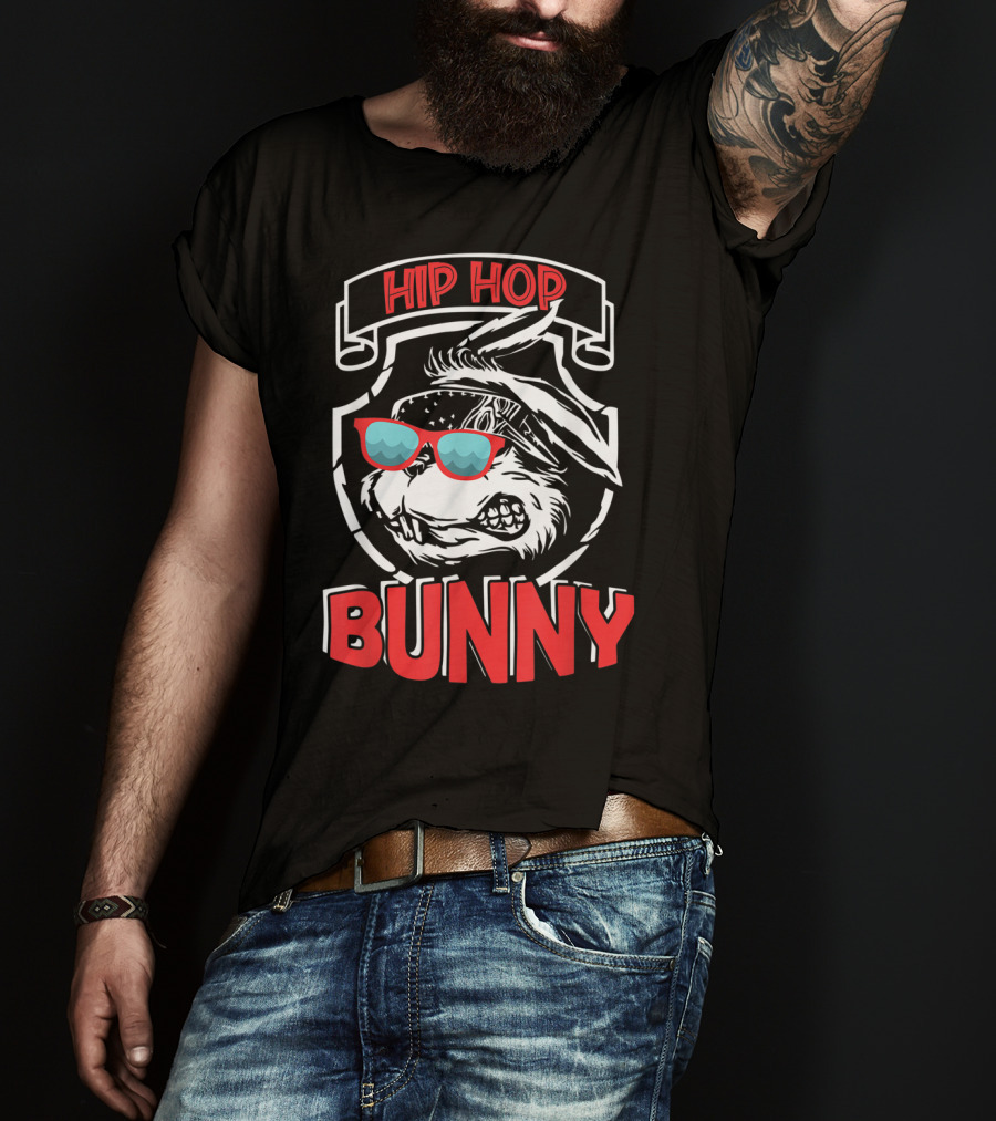 Hip Hop Bunny With Sunglasses Easter Toddler T-Shirt