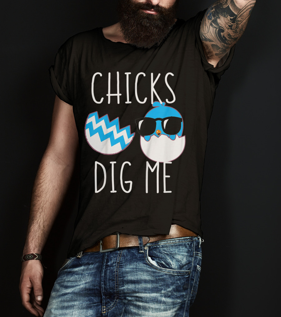 Chicks Dig Me Funny Easter Baby Toddler Kids T-Shirt
